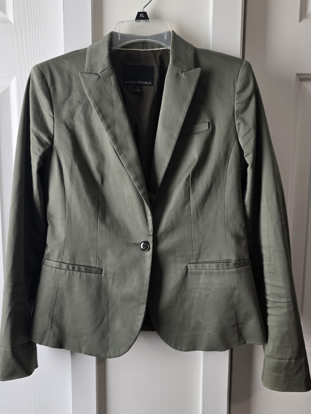 Banana Republic Women's Olive Single-Button Blazer